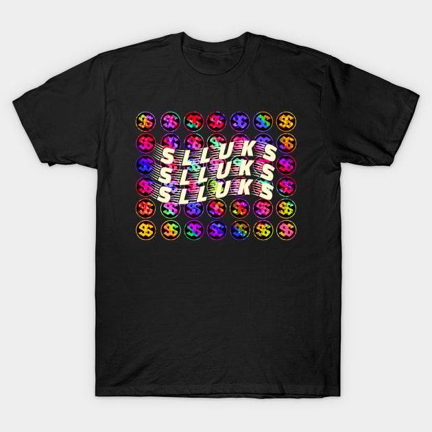 Super cool slluks brand letter logo music design T-Shirt by slluks_shop